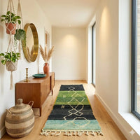 Green Moroccan Runner Rug