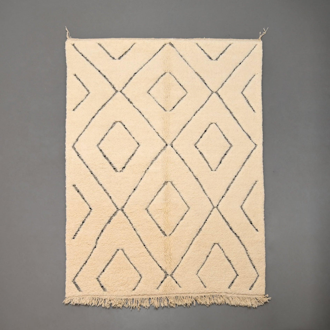 Authentic Beni Ourain Rug 6.5 x 9.5 feet / 200 x 291 cm - Ettilux Home