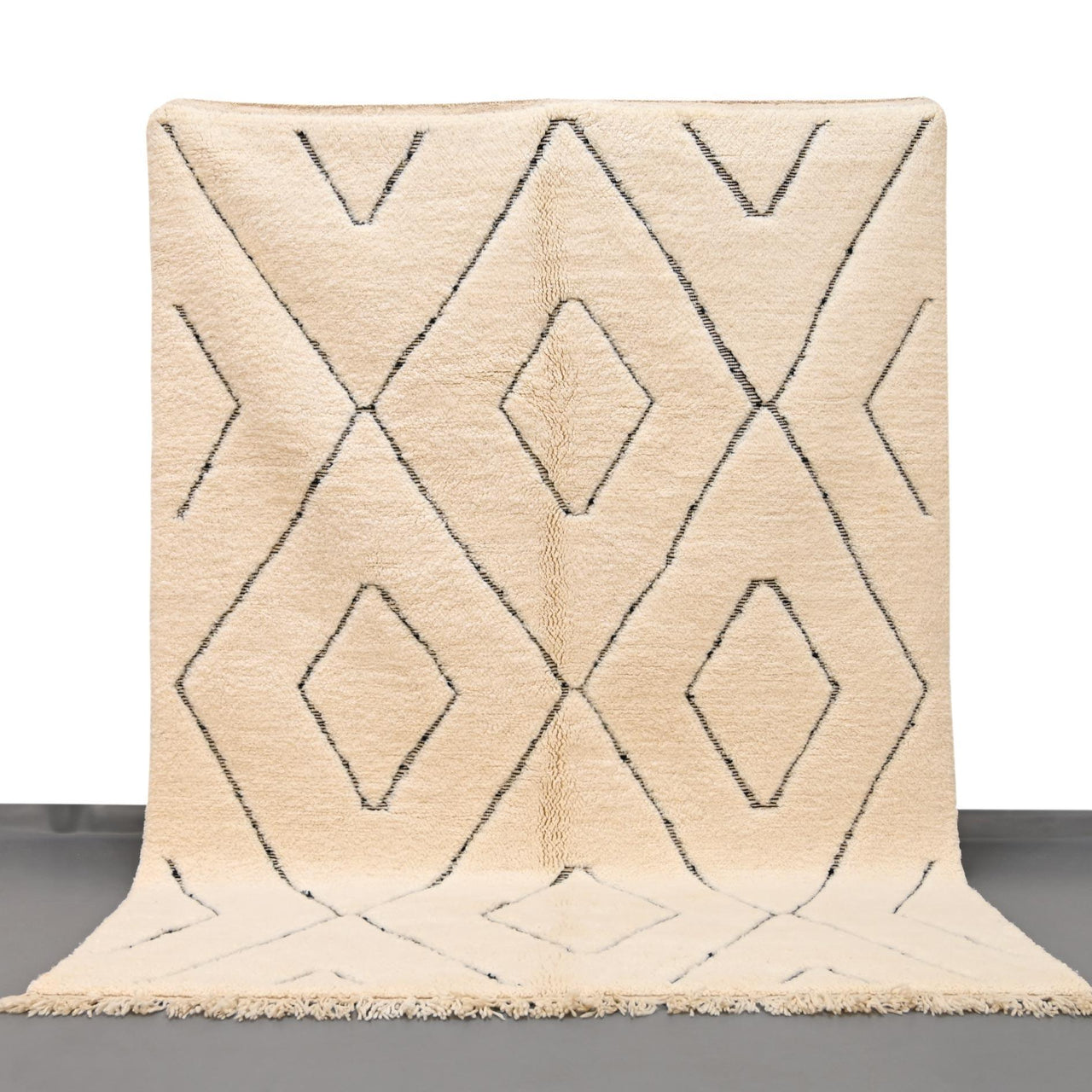 Authentic Beni Ourain Rug 6.6 x 9.4 feet / 203 x 288 cm - Ettilux Home