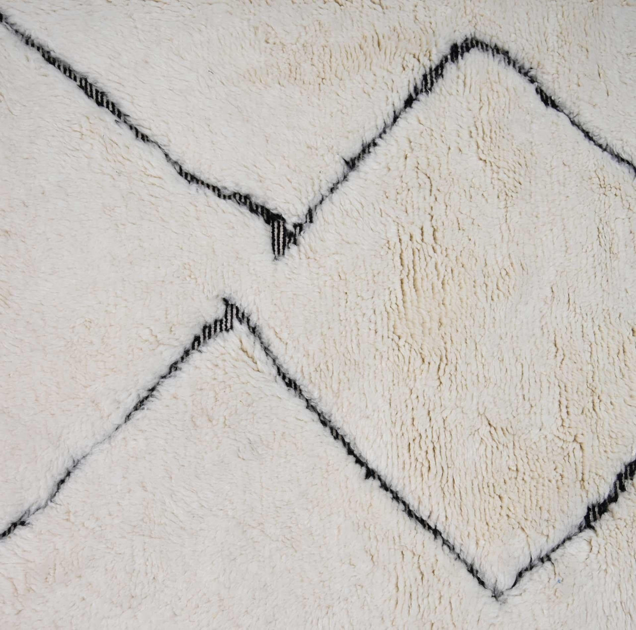 White One-of-a-Kind Beni Ourain Rug 6.5 x 9.8 feet / 200 x 300 cm - Ettilux Home