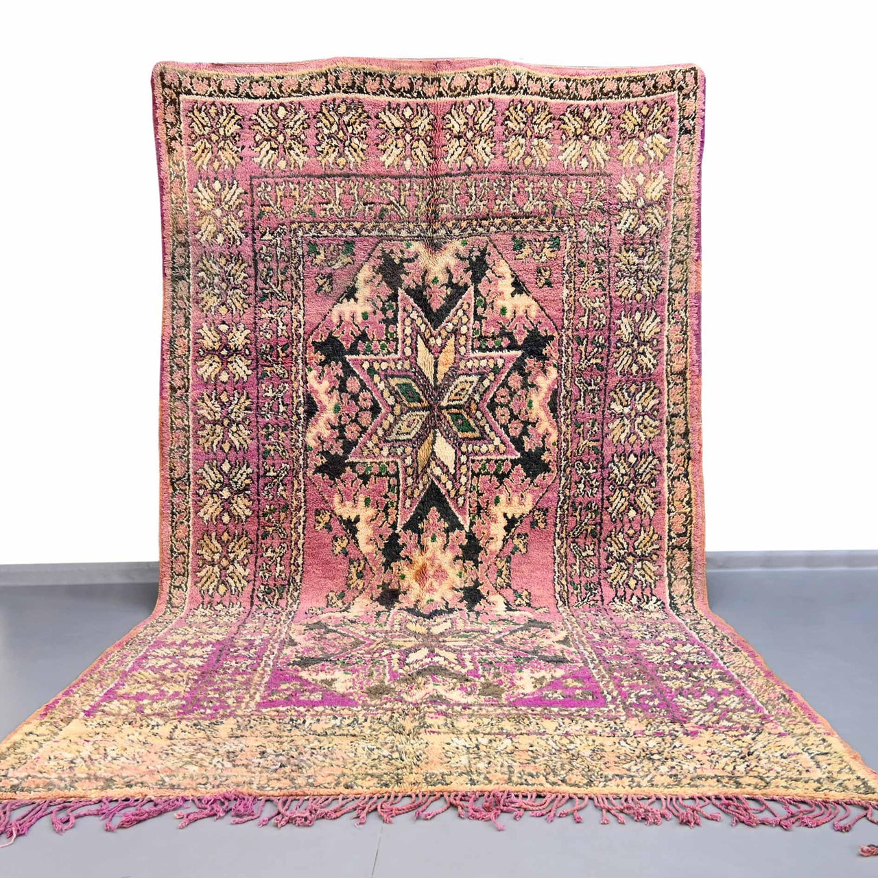 Authentic Vintage / Bohemian Rug 6.7 x 12.4 feet / 205 x 380 cm - Ettilux Home