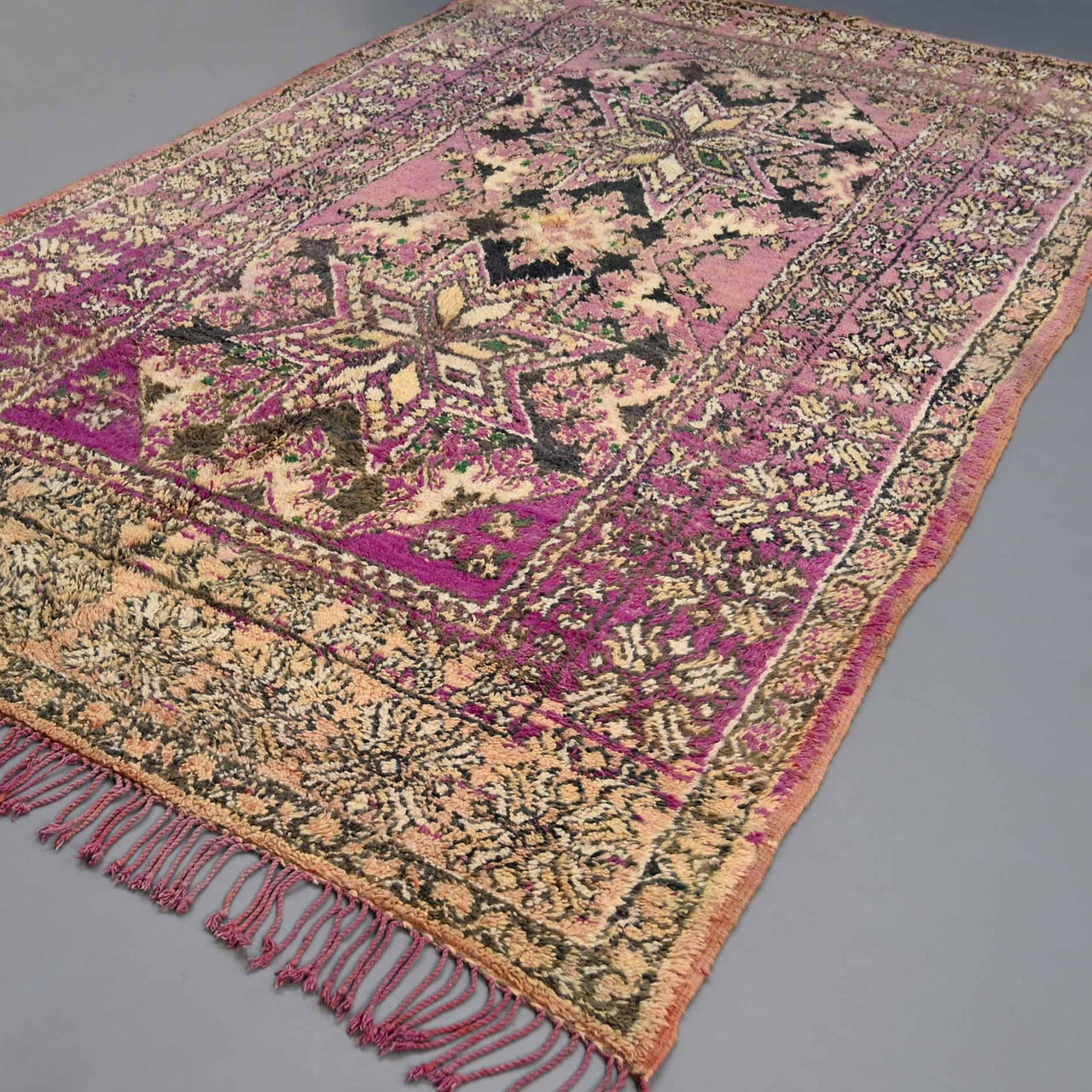 Authentic Vintage / Bohemian Rug 6.7 x 12.4 feet / 205 x 380 cm - Ettilux Home