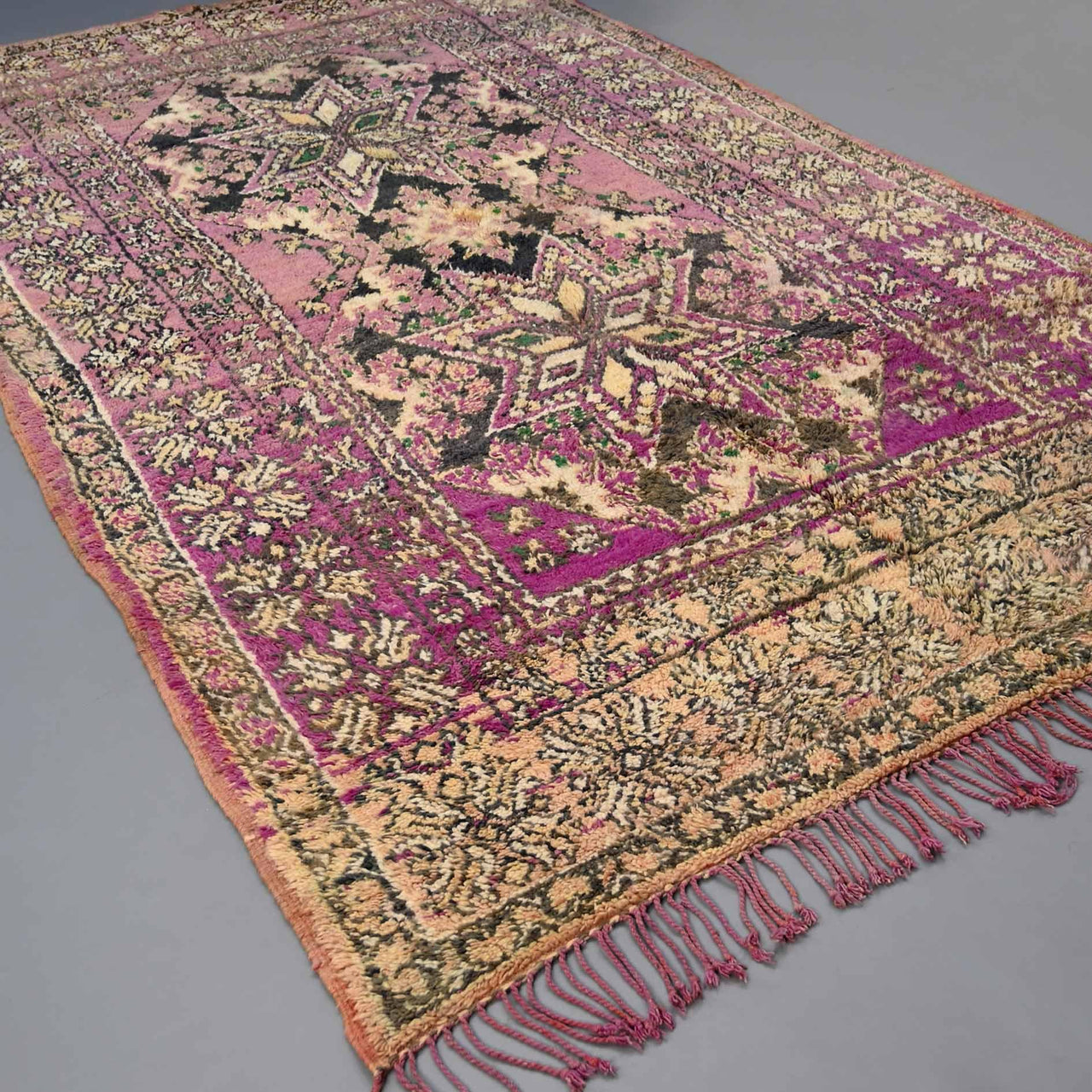 Authentic Vintage / Bohemian Rug 6.7 x 12.4 feet / 205 x 380 cm - Ettilux Home