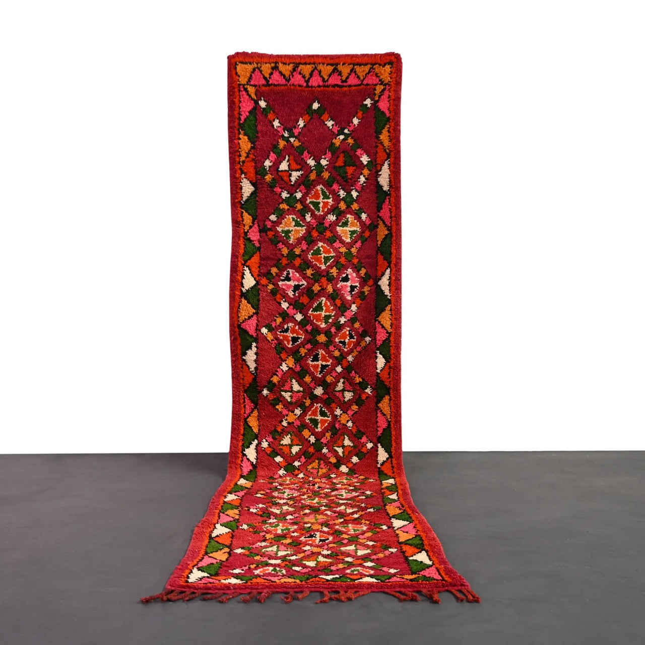 Authentic Vintage Runner Moroccan Rug 2.6 x 11.4 feet / 81 x 350 cm - Ettilux Home