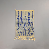 Thumbnail for Bohemian Small Blue Moroccan Rug 2 x 3 Feet / 62 x 93 cm - Ettilux Home