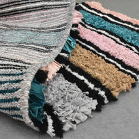Thumbnail for Colorful And Warm Moroccan Boucherouite Rug(2.4 x 8.7 feet) - Ettilux Home
