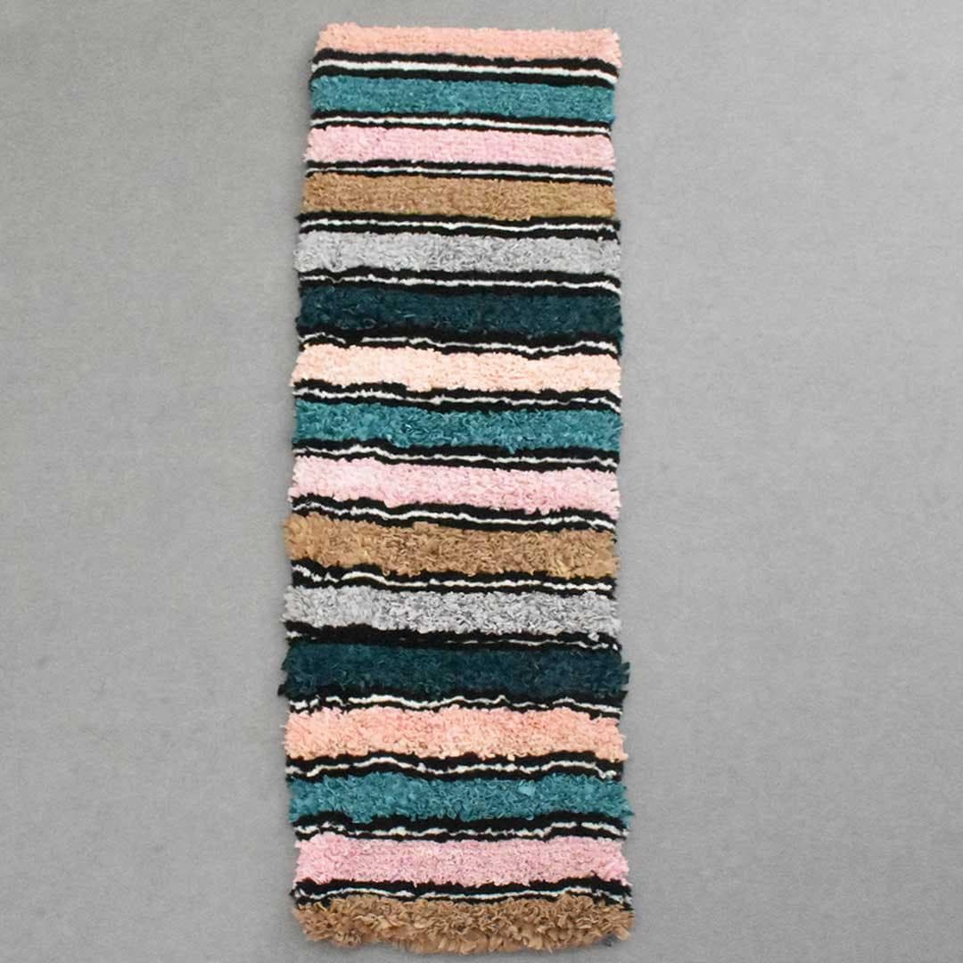 Colorful And Warm Moroccan Boucherouite Rug(2.4 x 8.7 feet) - Ettilux Home