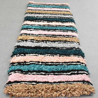 Thumbnail for Colorful And Warm Moroccan Boucherouite Rug(2.4 x 8.7 feet) - Ettilux Home