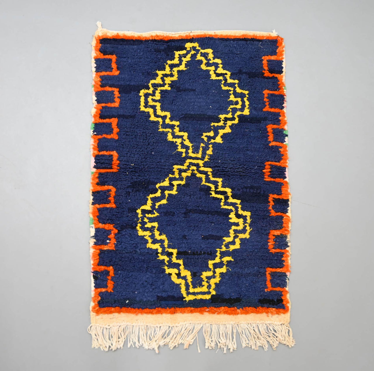 Eclectic Rag Rug Berber Boucherouite 2 X 3.2 ft / 63 x 100 cm - Ettilux Home