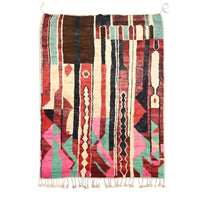 Thumbnail for Evocative Berber Wool Vintage Rug 5.4 x 8.5 feet / 165 x 260 cm - Ettilux Home