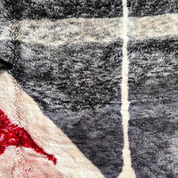 Thumbnail for Rosy Abstract Handwoven 100% Wool Beni Mrirt Rug 8.1 X 9.9 ft / 247 X 304 cm - Ettilux Home
