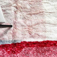 Thumbnail for Rosy Abstract Handwoven 100% Wool Beni Mrirt Rug 8.1 X 9.9 ft / 247 X 304 cm - Ettilux Home