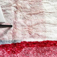 Thumbnail for Rosy Abstract Handwoven 100% Wool Beni Mrirt Rug 8.1 X 9.9 ft / 247 X 304 cm - Ettilux Home