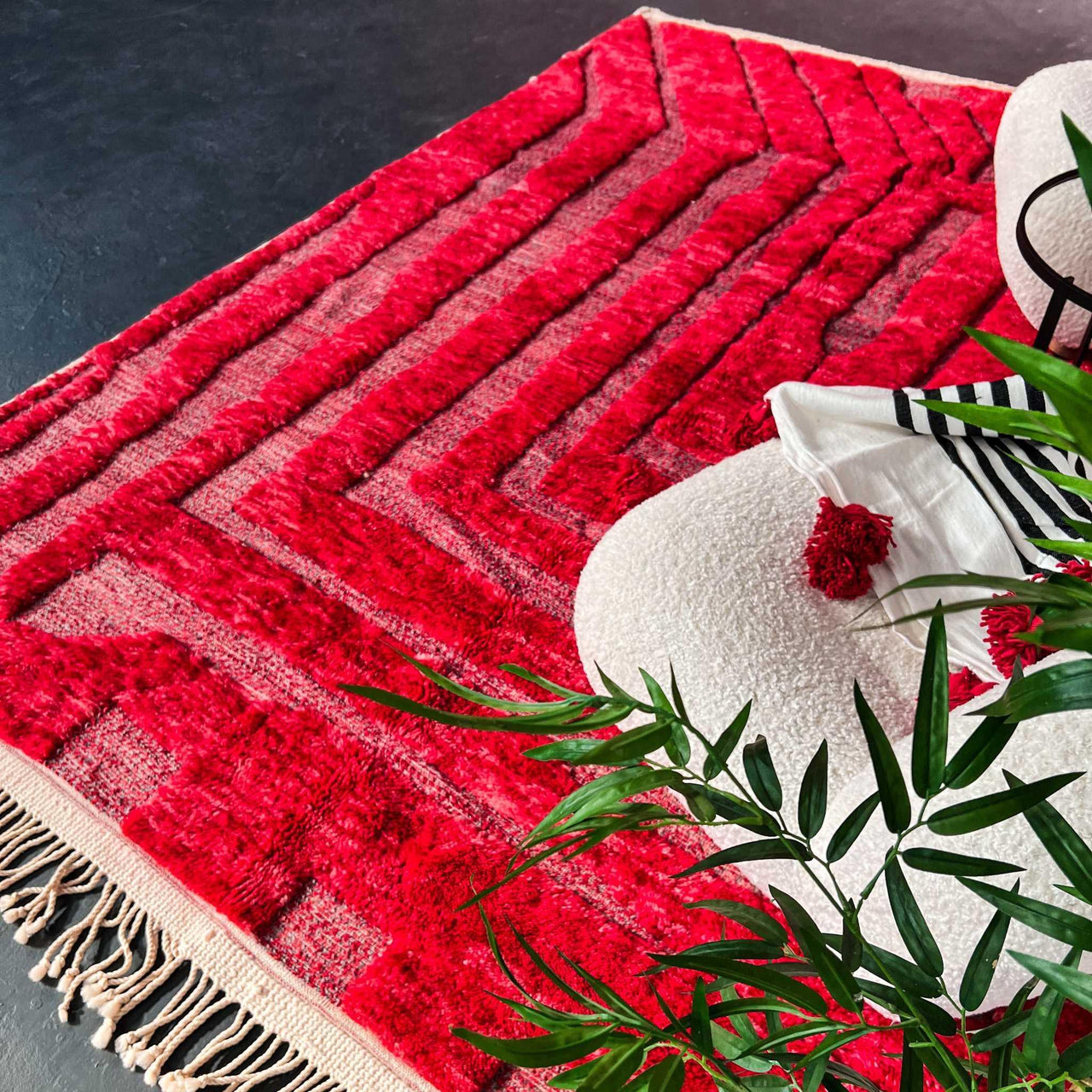 Ruby Rouge, Luxury Beni Mrirt Rug 8.2 x 10.1 feet / 250 x 310 cm - Ettilux Home