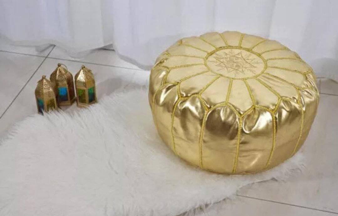 Luxury Gold Pouf - Ettilux Home