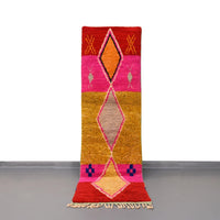 Thumbnail for Moroccan Vintage Runner Rug 2.3 x 8.2 feet / 70 x 252 cm - Ettilux Home