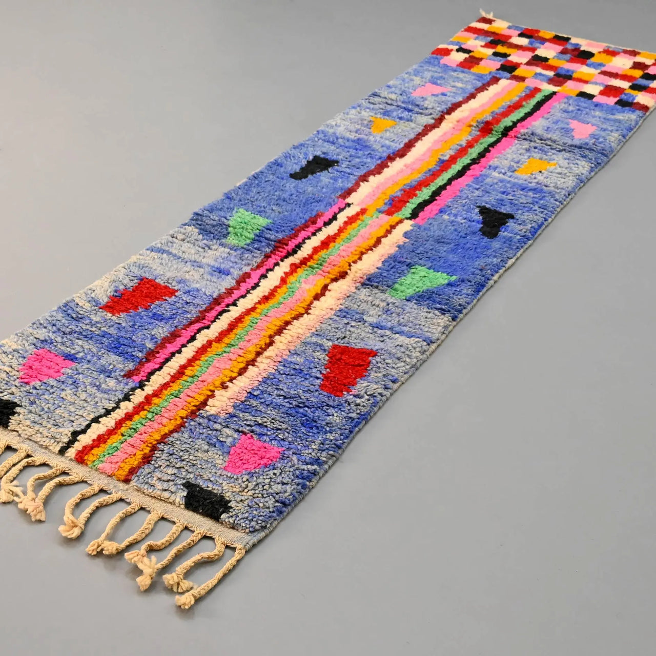 Moroccan Vintage Runner Rug 2.4 x 8.3 feet / 74 x 255 cm - Ettilux Home