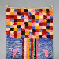 Moroccan Vintage Runner Rug 2.4 x 8.3 feet / 74 x 255 cm - Ettilux Home
