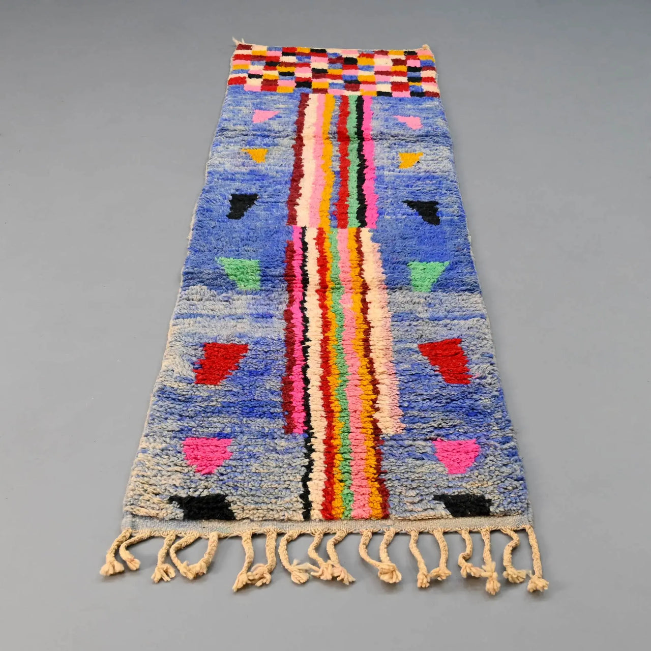 Moroccan Vintage Runner Rug 2.4 x 8.3 feet / 74 x 255 cm - Ettilux Home