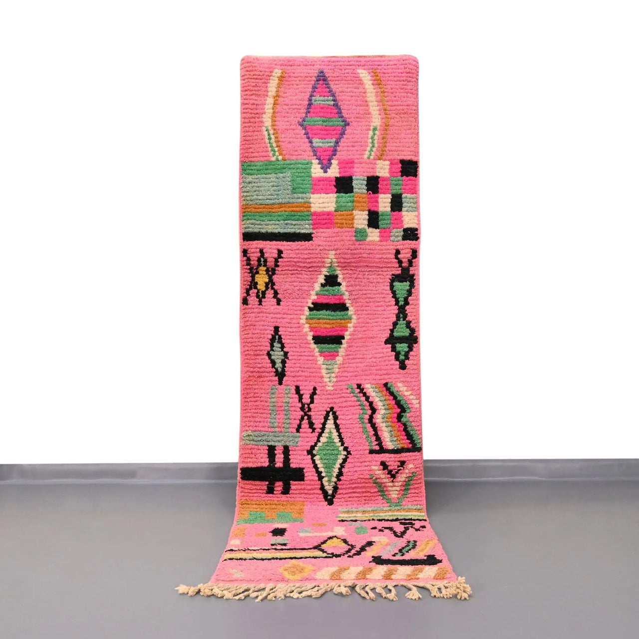 Moroccan Vintage Runner Rug 2.4 x 8.5 feet / 73 x 260 cm - Ettilux Home