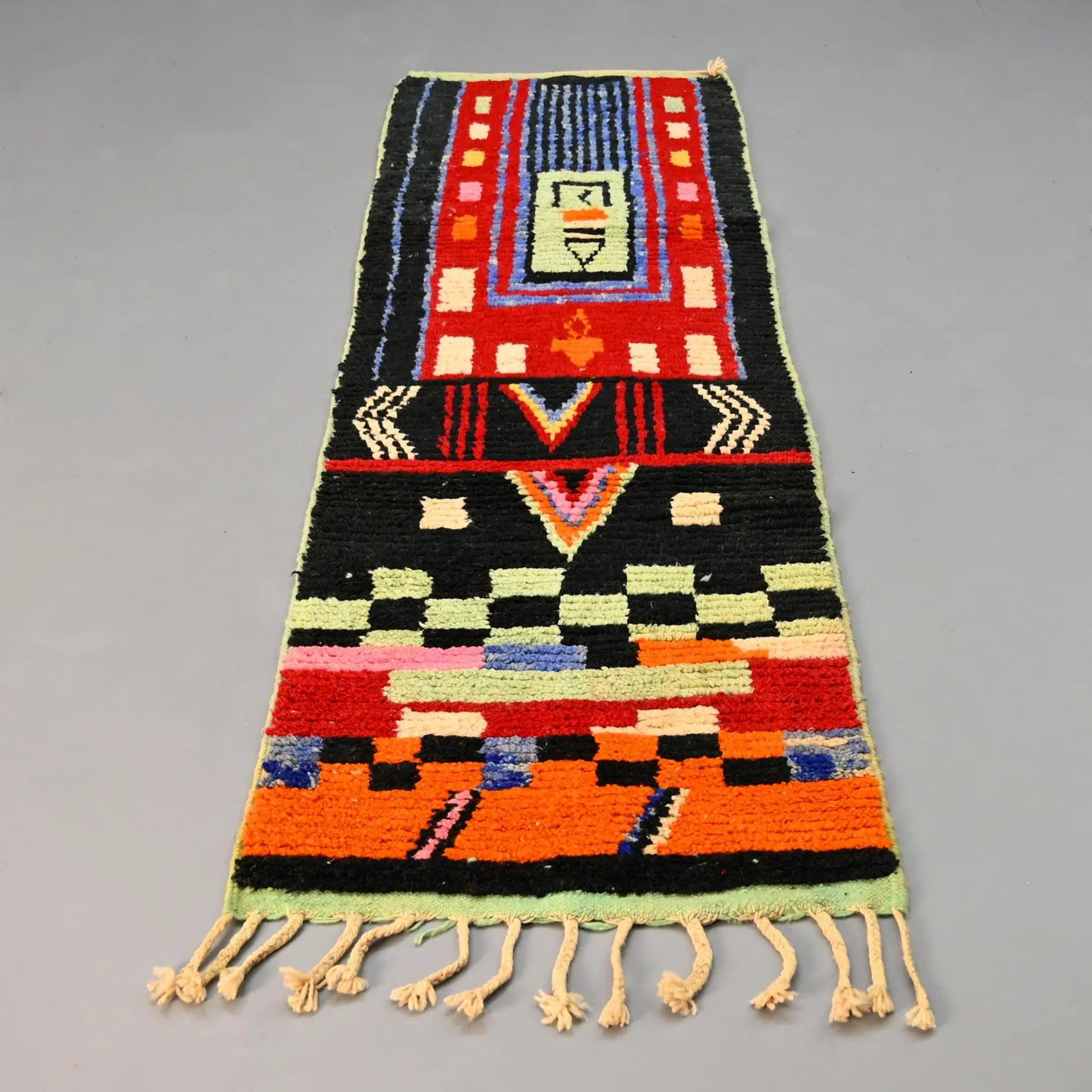 Moroccan Vintage Runner Rug 2.5 x 7.9 feet / 77 x 242 cm - Ettilux Home
