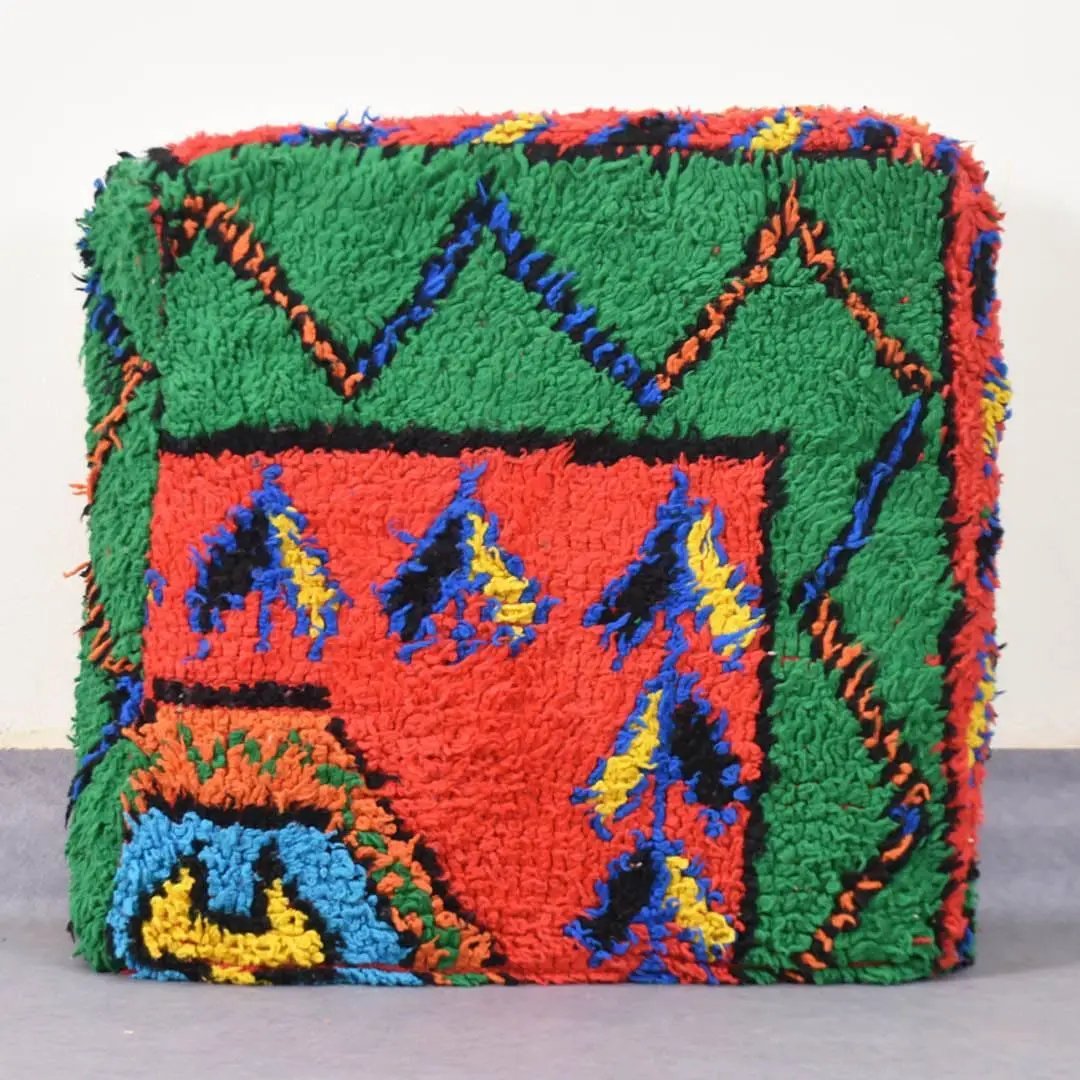 Moroccan Vintage Wool Floor Cushion Cover - Ettilux Home