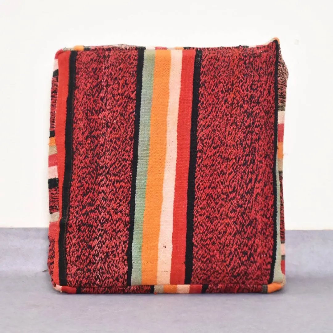 Moroccan Vintage Wool Floor Cushion Cover - Ettilux Home