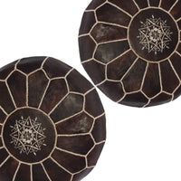 Thumbnail for Set of 2 Dark Brown Poufs - Ettilux Home