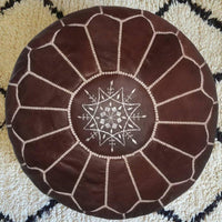 Thumbnail for Set of 2 Dark Brown Poufs - Ettilux Home