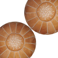 Thumbnail for set of 2 Genuine Leather Poufs - Ettilux Home