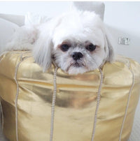 Thumbnail for Set of 4 Golden Poufs - Ettilux Home