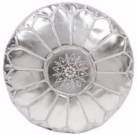 Thumbnail for Set of 4 Silver Poufs - Ettilux Home