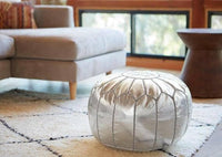 Thumbnail for Set of 4 Silver Poufs - Ettilux Home