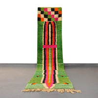 Thumbnail for Vintage Moroccan Runner Rug 2.6 x 12.7 feet / 79 x 389 cm - Ettilux Home