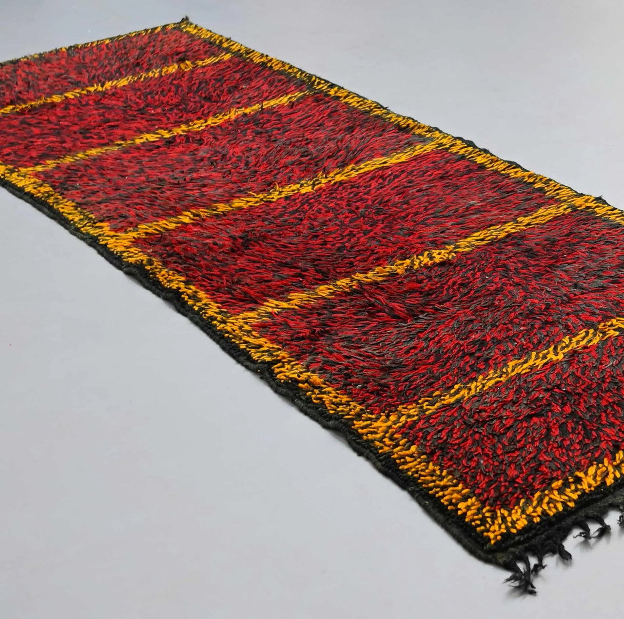 Vintage Berber Moroccan Runner Rug 2.9 x 9 feet / 90 cm x 277 cm - Ettilux Home