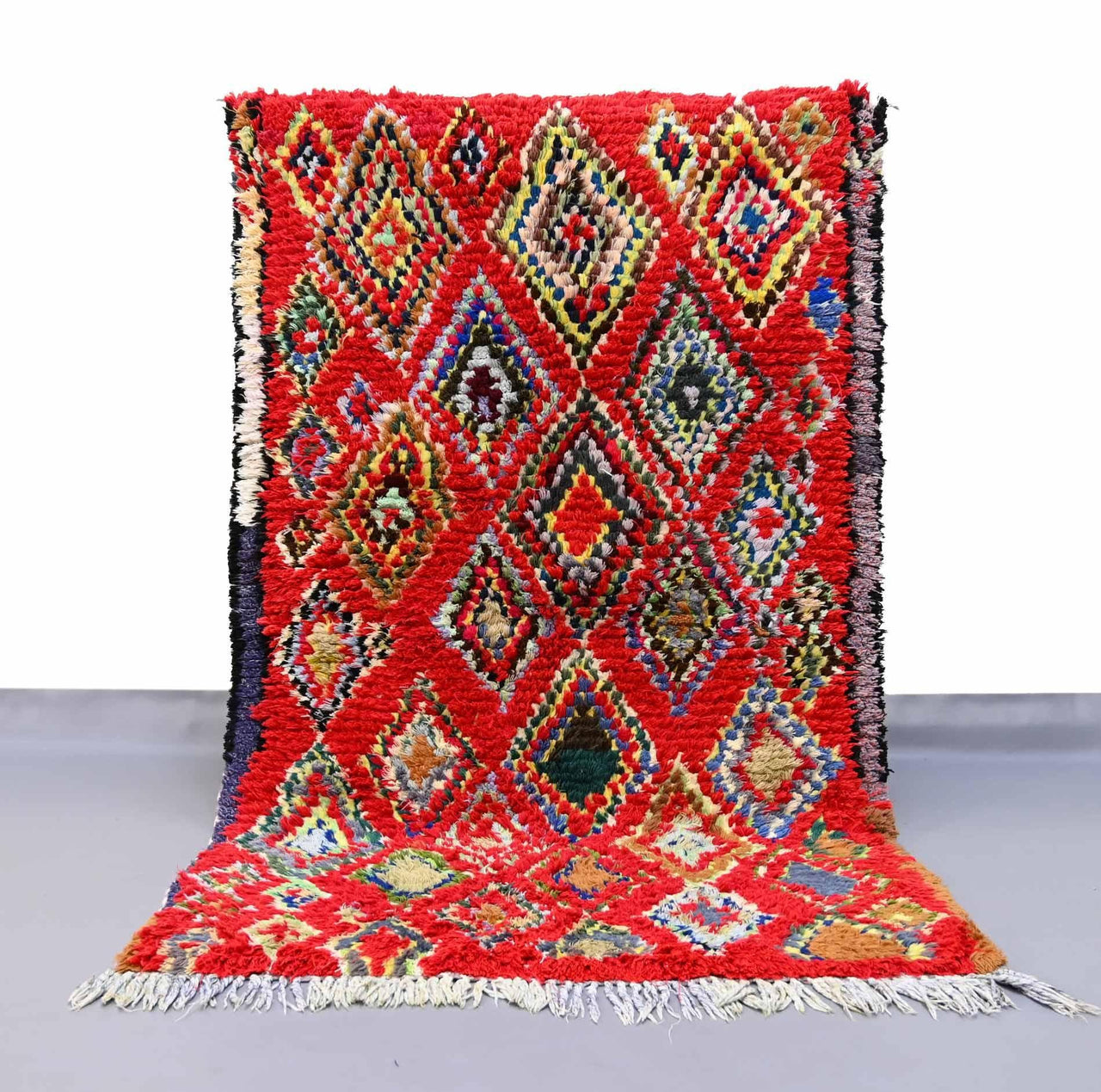 Vintage Boucherouite Rug 3.6 x 6.2 feet / 110 x 190 cm - Ettilux Home