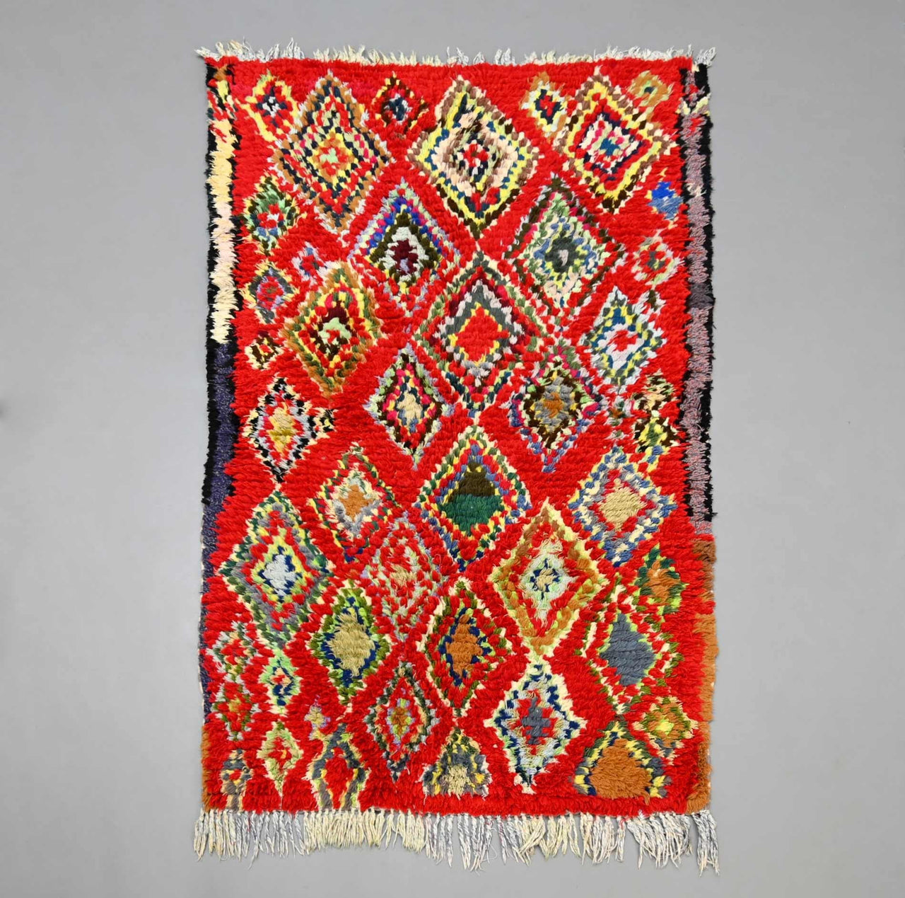 Vintage Boucherouite Rug 3.6 x 6.2 feet / 110 x 190 cm - Ettilux Home