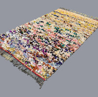 Thumbnail for Vintage Boucherouite Rug 7.3 x 4.1 feet / 255 x 125 cm - Ettilux Home