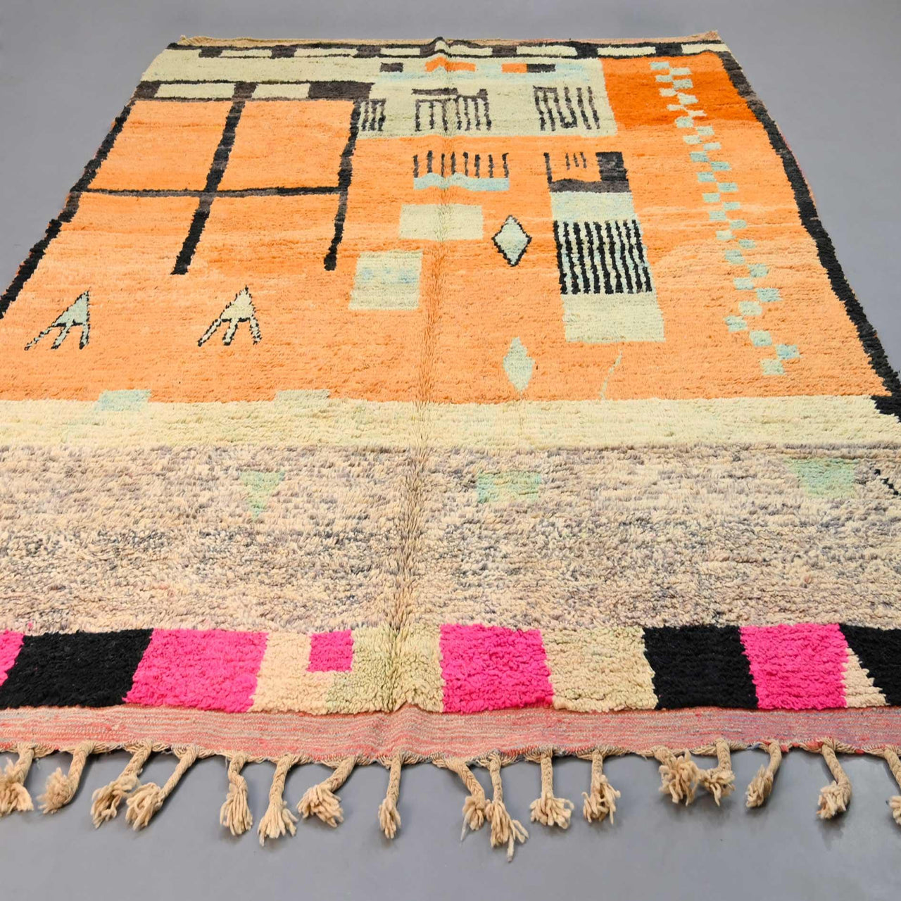 Vintage Moroccan Rug 9.8 x 13 feet - Ettilux Home