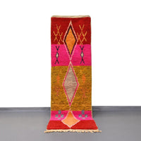 Thumbnail for Vintage Runner Moroccan Rug 2.4 x 8.1 feet / 73 x 247 cm - Ettilux Home