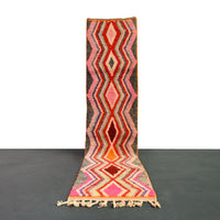 Thumbnail for Vintage Runner Moroccan Rug 2.5 x 11.3 feet / 78 x 345 cm - Ettilux Home