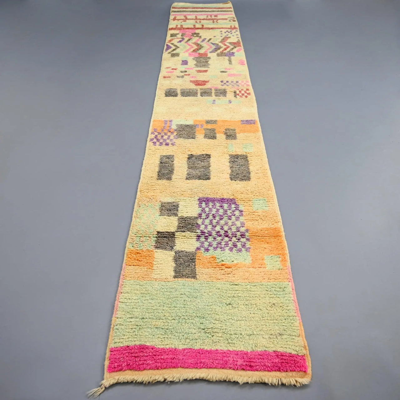 Vintage Runner Moroccan Rug 2.6 x 16.7 feet / 80 x 517 cm - Ettilux Home
