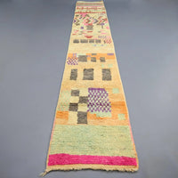 Vintage Runner Moroccan Rug 2.6 x 16.7 feet / 80 x 517 cm - Ettilux Home