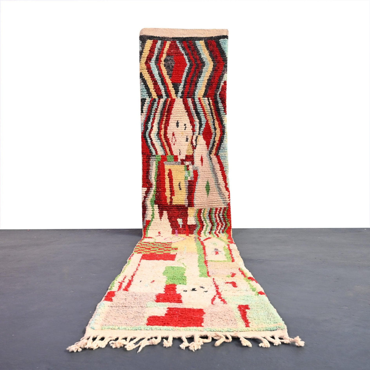 Vintage Runner Moroccan Rug 2.8 x 14.4 feet / 86 x 440 cm - Ettilux Home