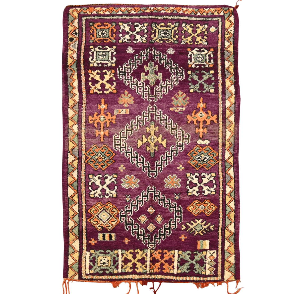 Vintage Testamen Moroccan Rug 5.3 x 9.2 ft / 163 x 283 cm - Ettilux Home
