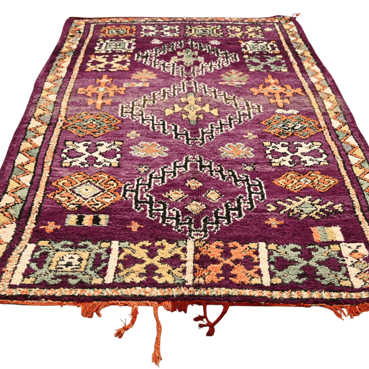 Vintage Testamen Moroccan Rug 5.3 x 9.2 ft / 163 x 283 cm - Ettilux Home