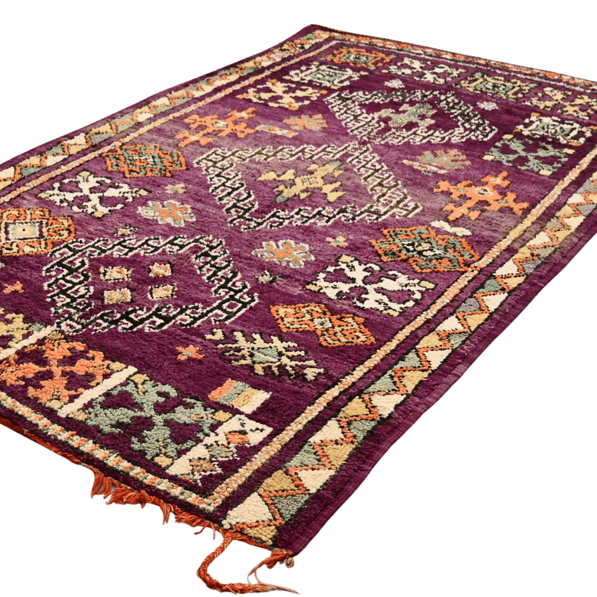 Vintage Testamen Moroccan Rug 5.3 x 9.2 ft / 163 x 283 cm - Ettilux Home