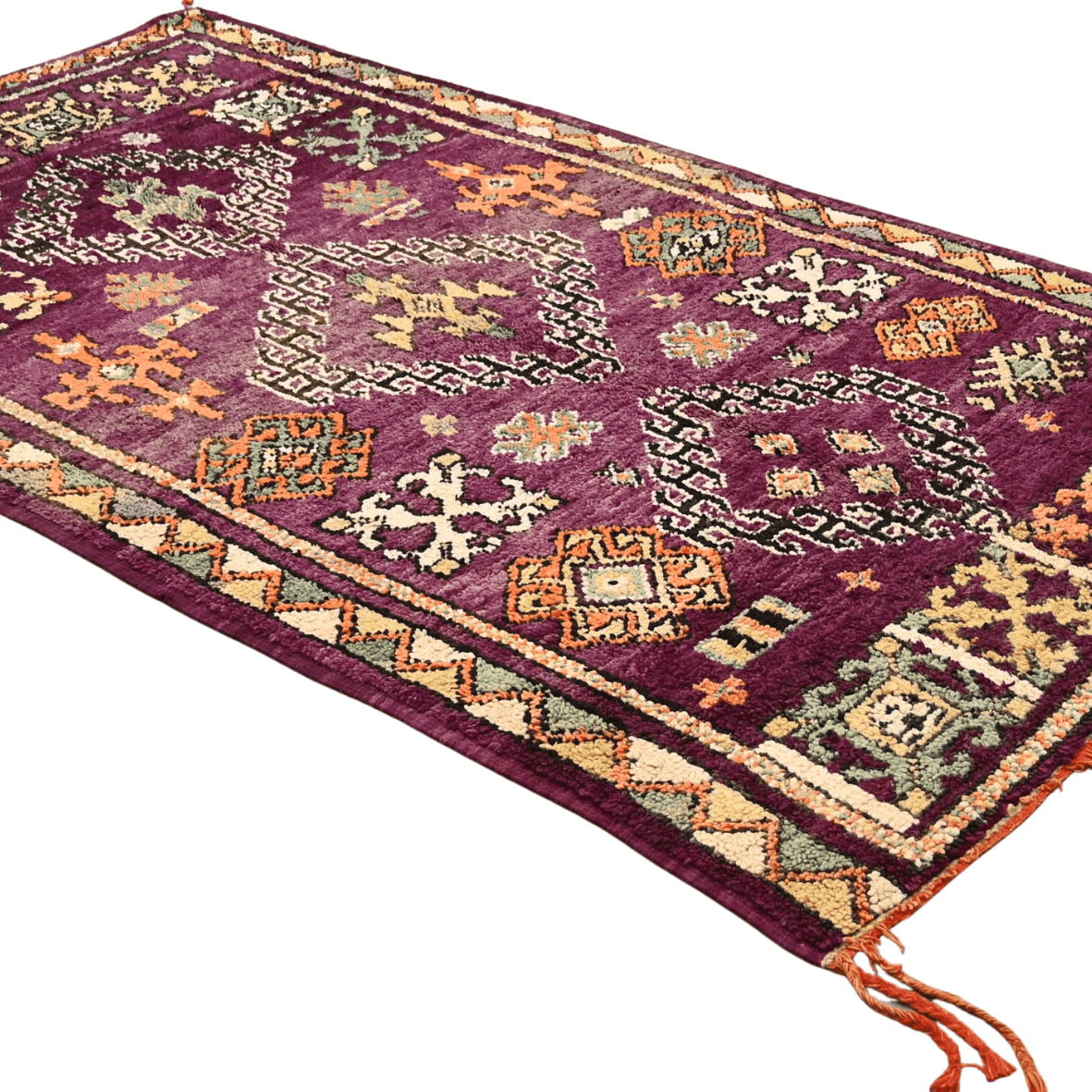 Vintage Testamen Moroccan Rug 5.3 x 9.2 ft / 163 x 283 cm - Ettilux Home