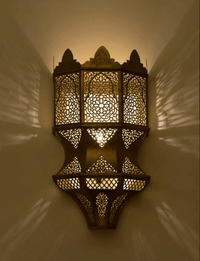 Thumbnail for wall sconce, traditional sconce, moroccan lamp, moroccan sconce, sconce lamp, wall lamp, brass sconce, moroccan mosaic lighting - Ettilux Home