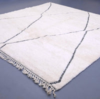 Thumbnail for White Arij Beni Ourain Rug 9 x 7.8 feet / 273 x 240 cm - Ettilux Home